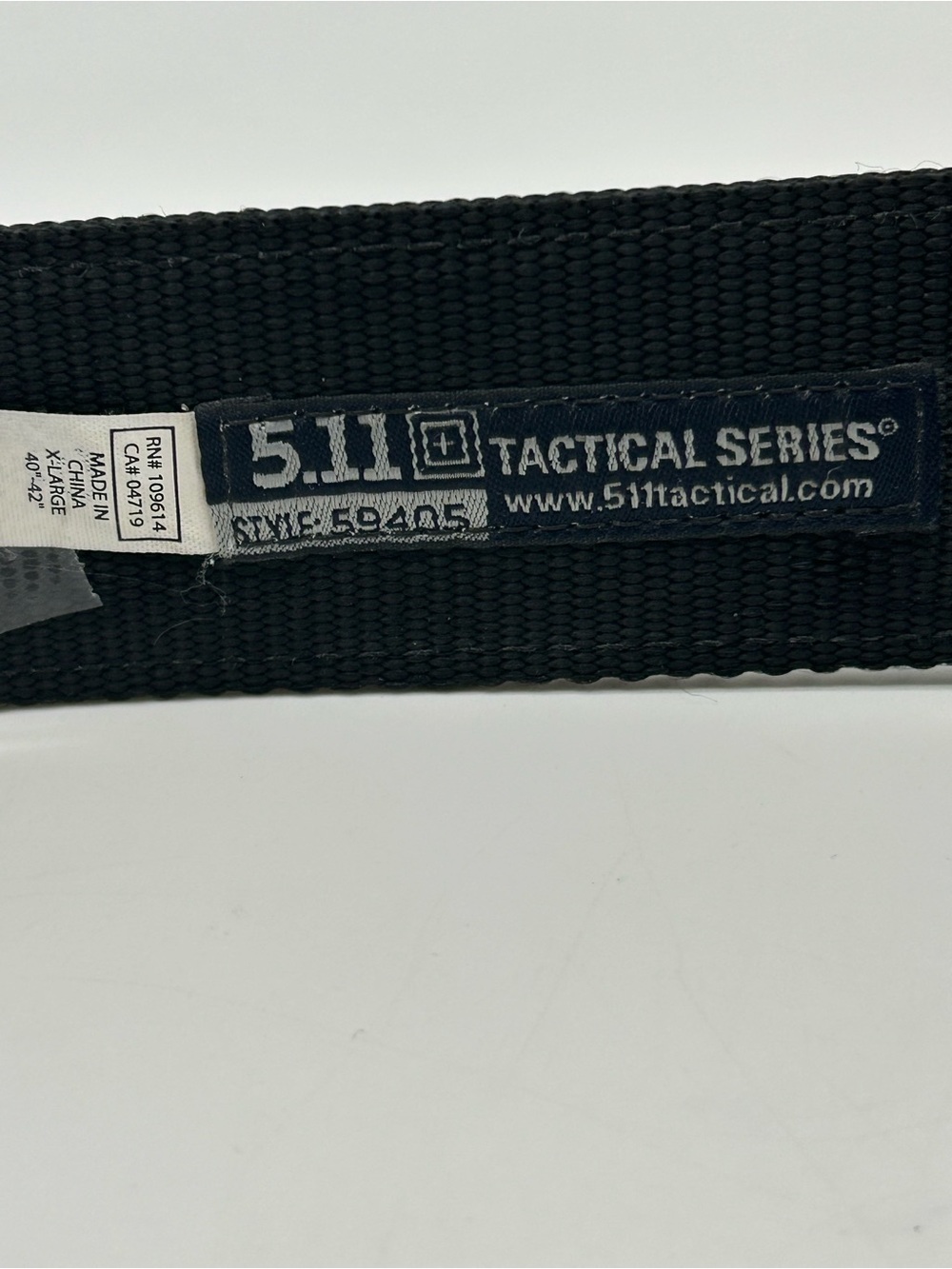 5.11 Tactical Black 1.75 Operator Nylon Duty Belt with Branded Patch 40-42 XL